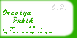 orsolya papik business card